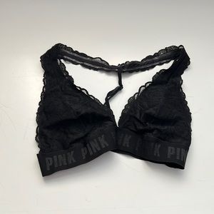 Pink Victoria Secret, Lace Strapped - Back Halted Bralette